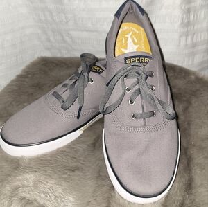 Sperry canvas sneakers.  Gray.  Size 7